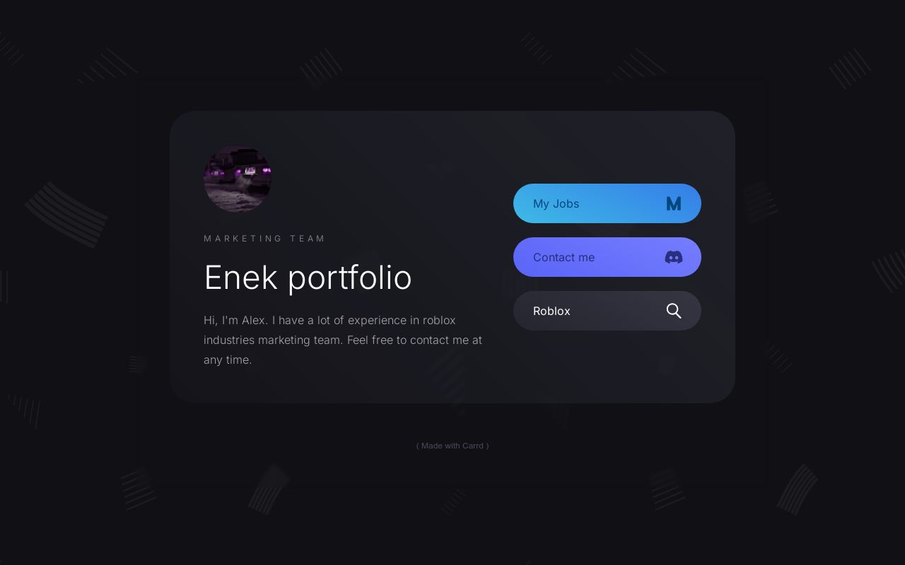 Carrd profile picture for @enek